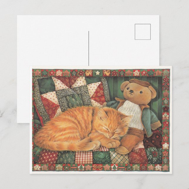 LESLEY ANNE IVORYS CHRISTMAS CARTE POSTALE CAT (Devant / Derrière)