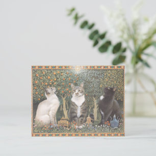 LESLEY ANNE IVORYS CHRISTMAS CAT POSTCARD