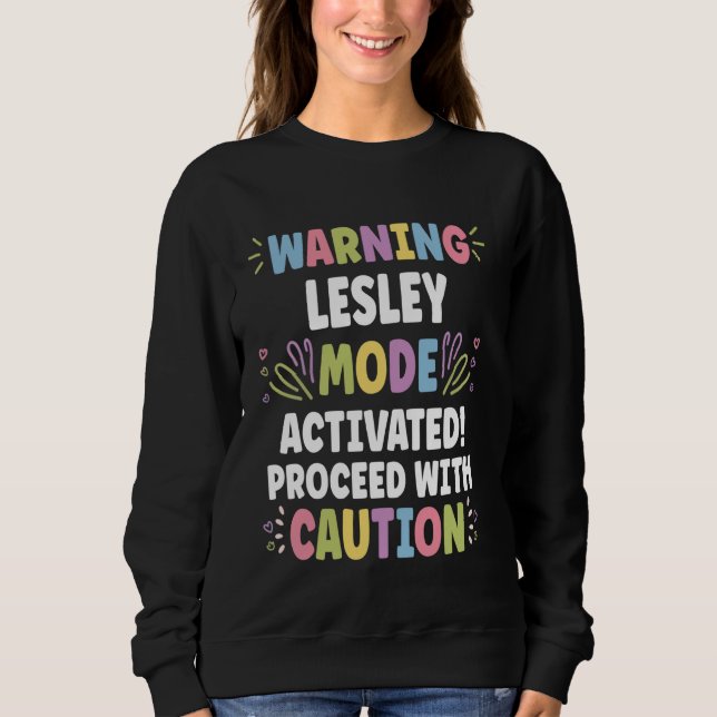 LESLEY Personalized Name Funny Cute Custom LESLEY  Sweatshirt (Front)