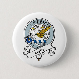 Leslie Clan Badge 2 Inch Round Button
