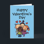 Leslie Patricelli Group Hug with Friends Holiday Card<br><div class="desc">Four friends gather for a big group hug in this illustration from "Huggy Kissy" by Leslie Patricelli (published by Candlewick Press). One friend wears a pink dress and ribbons in her hair, while another wears a green shirt and blue jeans. Near the back of the group, a little face smiles...</div>