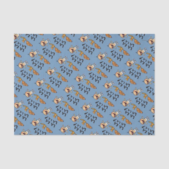 Leslie Patricelli Singing Baby with Bunny Slippers Tissue Paper (Front)