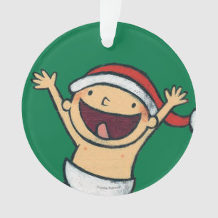 Leslie Patricelli's Baby Dancing In Santa Hat Ornament