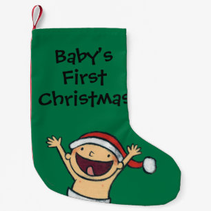 Leslie Patricelli's Baby Dancing In Santa Hat Small Christmas Stocking