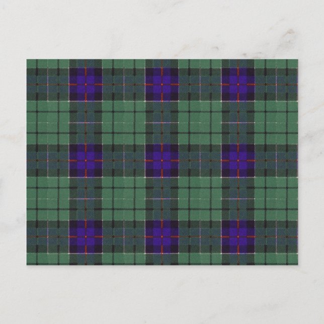 Leslie Scottish Tartan pattern Postcard (Front)