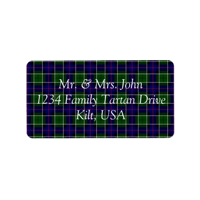 Leslie Tartan Étiquette (Devant)
