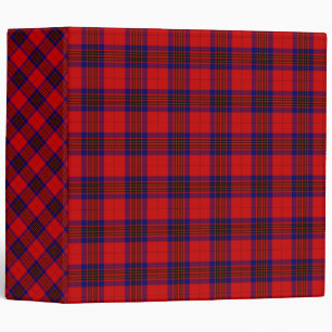 Leslie tartan red blue purple plaid binder