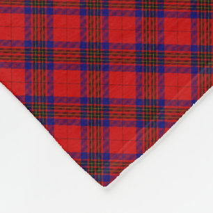 Leslie tartan red blue purple plaid fleece blanket