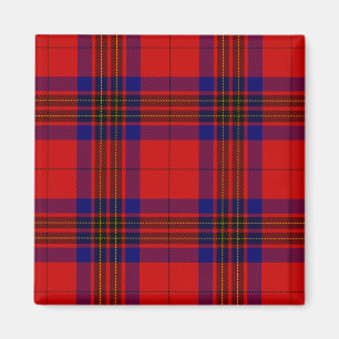 Leslie tartan red blue purple plaid magnet