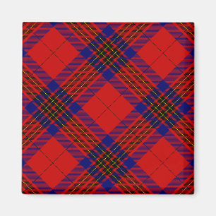 Leslie tartan red blue purple plaid magnet