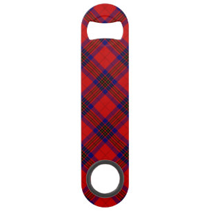 Leslie tartan red blue purple plaid speed bottle opener