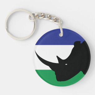 Lesotho Black rhino Basotho Drapeau animal nationa