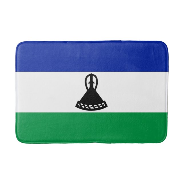 Lesotho Flag Bath Mat (Front)