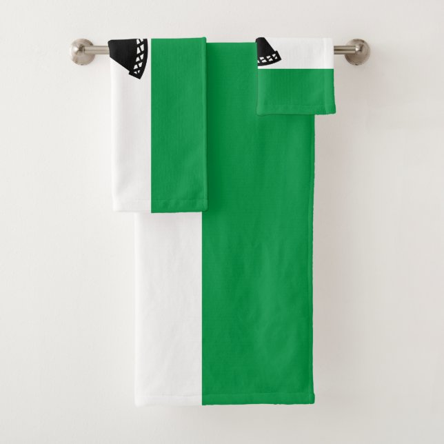 Lesotho Flag Bath Towel Set (Insitu)