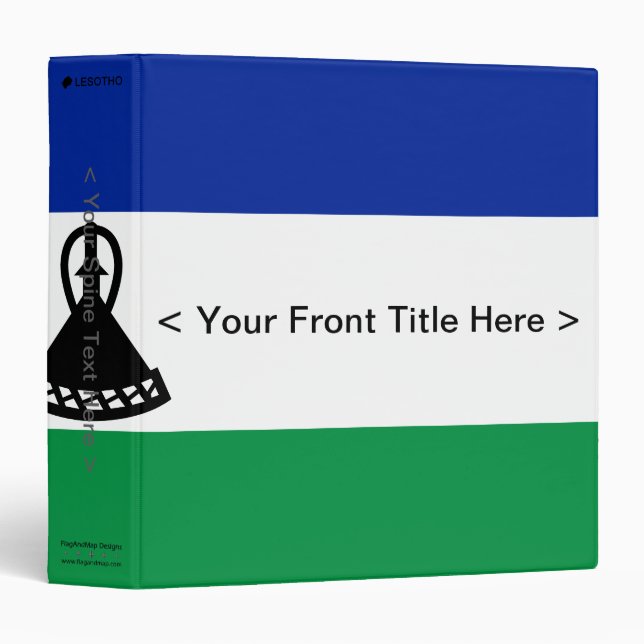 Lesotho Flag Binder (Front/Spine)