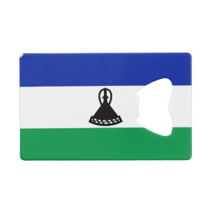 Lesotho Flag Credit Card Bottle Opener