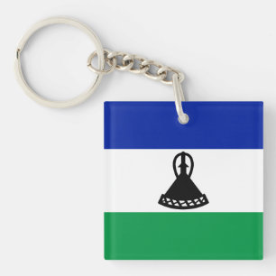 Lesotho Flag Keychain