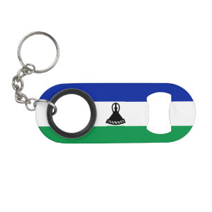 Lesotho Flag Keychain Bottle Opener