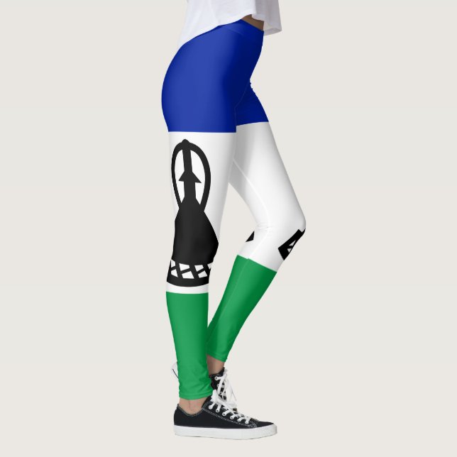 Lesotho Flag Leggings (Right)