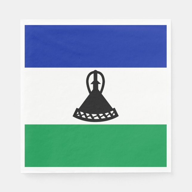 Lesotho Flag Napkin (Front)
