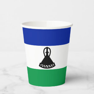 Lesotho Flag Paper Cups