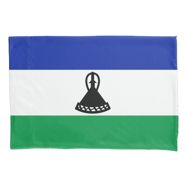 Lesotho Flag Pillowcase (Front)