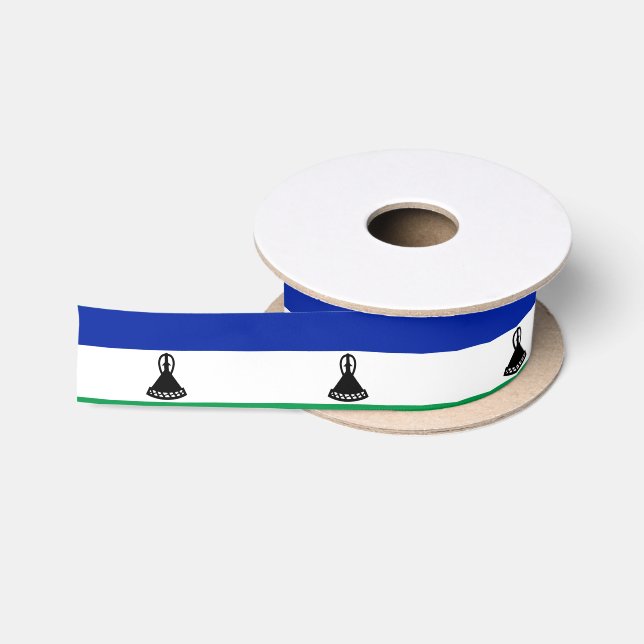 Lesotho Flag Satin Ribbon (Spool)