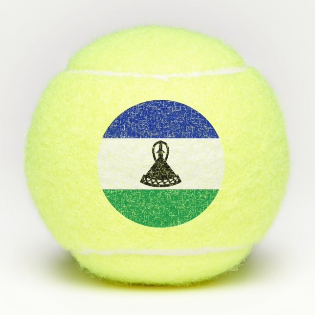 Lesotho Flag Tennis Balls (Front)