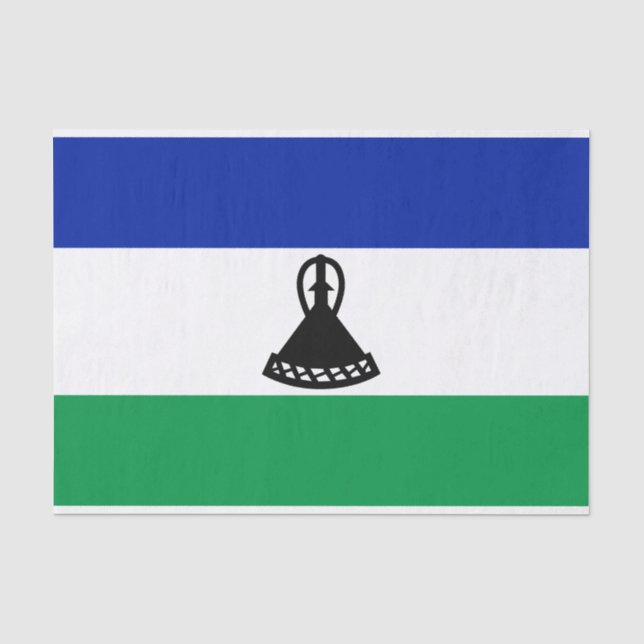 Lesotho Flag Tissue Paper (Front)