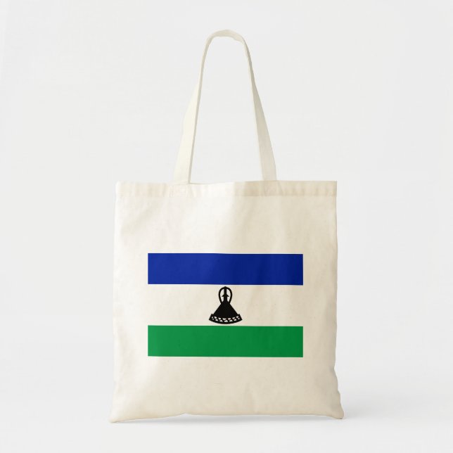 Lesotho Flag Tote Bag (Front)