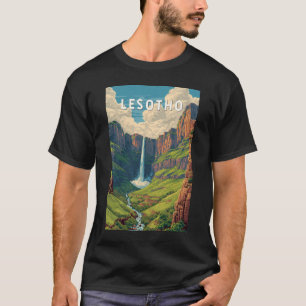 Lesotho Illustration Travel Art Vintage T-Shirt