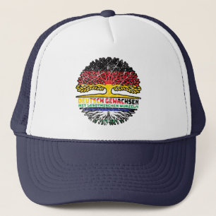 Lesotho Lesothisch Deutsch Deutschland Baum Wurzel Trucker Hat