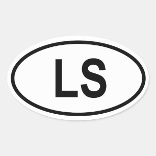 Lesotho "LS" Oval Sticker