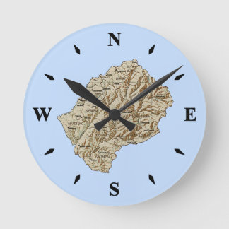 Lesotho Map Clock