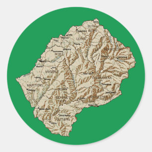 Lesotho Map Sticker