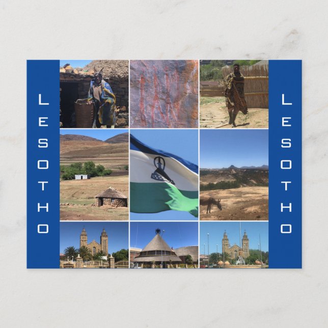 lesotho scenes postcard (Front)