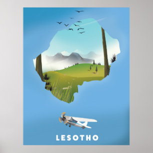Lesotho South Africa Ski poster