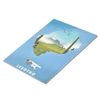Lesotho South Africa Ski poster Notepad