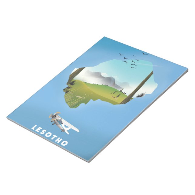 Lesotho South Africa Ski poster Notepad (Angled)