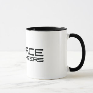 L'espace machine le logo blanc de Se de tasse de