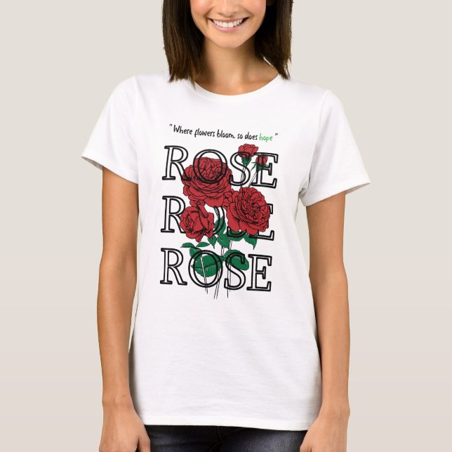 L'espoir du T-shirt | de fleur du T-shirt | de (Devant)