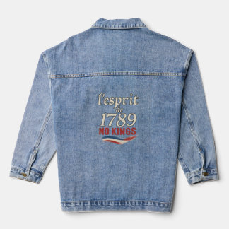 l'esprit de 1789 No Kings Denim Jacket