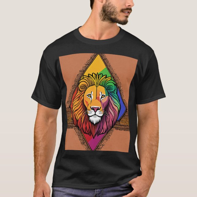 "L'Esprit du Sauvage : T-shirt Lion" (Devant)