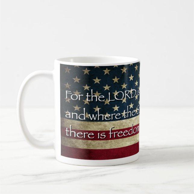 L'Esprit du Seigneur Liberté mug (Gauche)