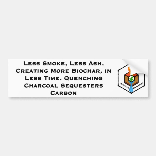 Less Ash Sequesters Carbon Bumper Sticker (Front)