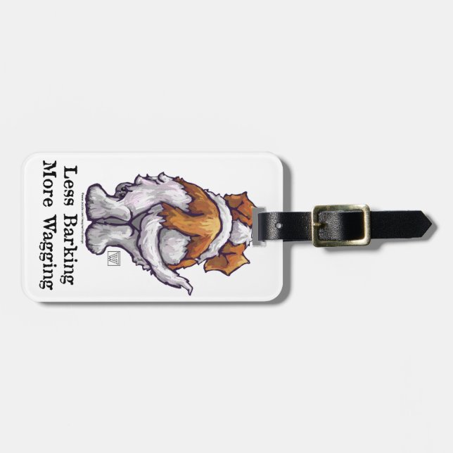Less Barking, More Wagging Luggage Tag (Front Horizontal)