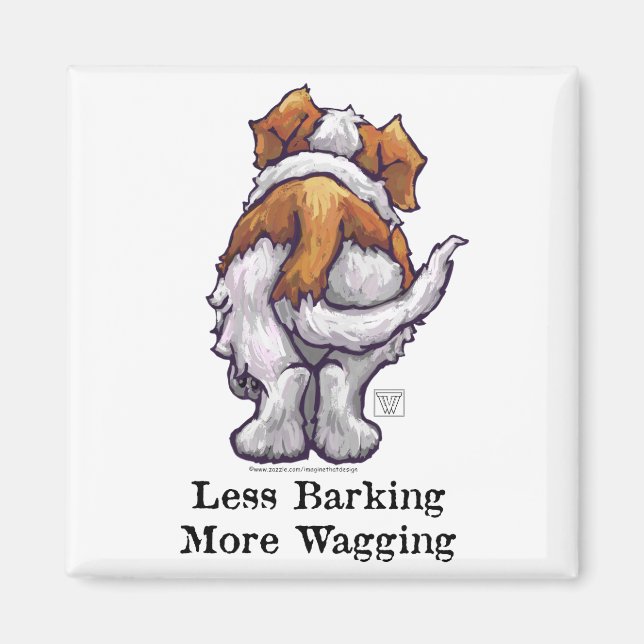 Less Barking, More Wagging Magnet (Front)