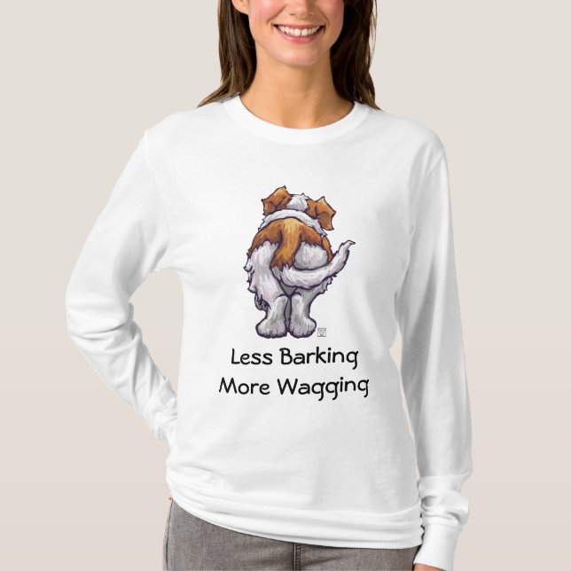 Less Barking, More Wagging T-Shirt (Front)