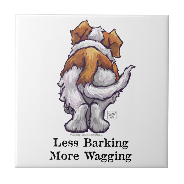 Less Barking, More Wagging Tile (Front)