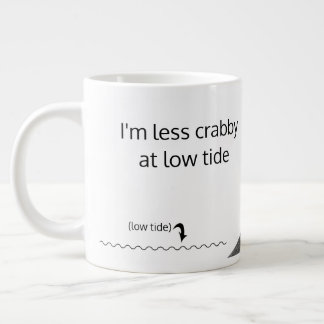 Less Crabby Need Coffee Ecuadorian Hermit Crab Art Large Coffee Mug